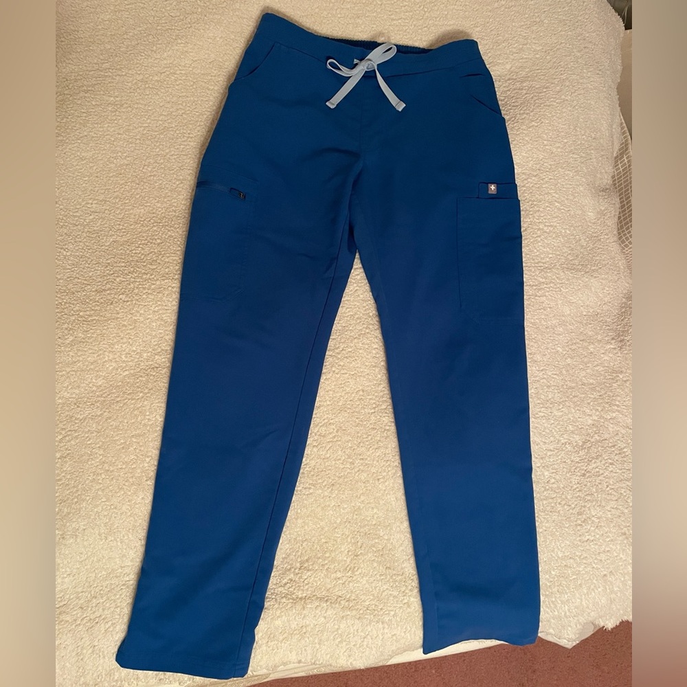 FIGS Royal Blue XS petite straight leg scrub